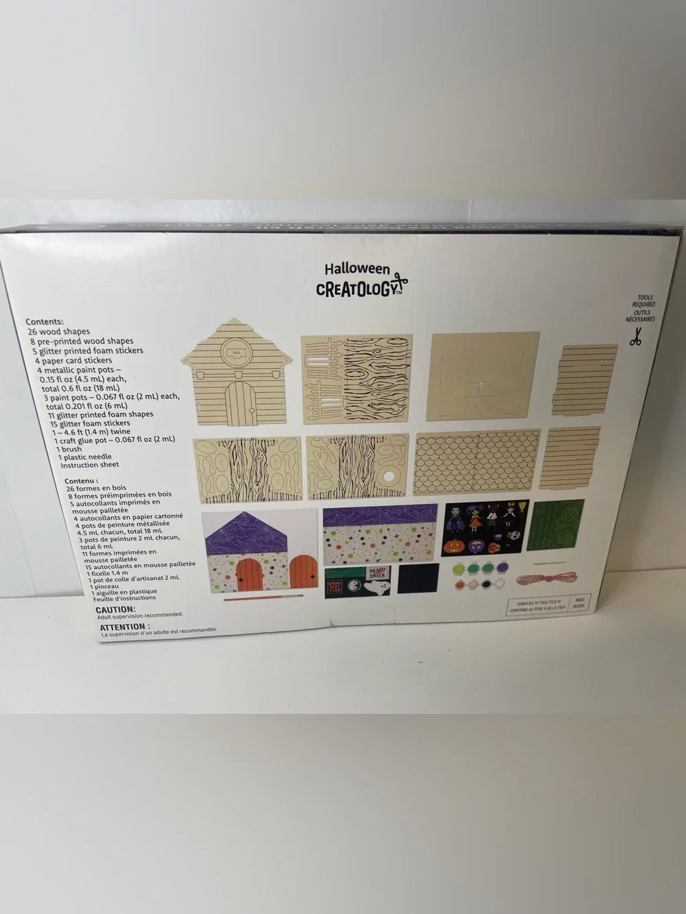 Halloween 3D Wood Tree House Craft Kit - Kid’s Art. Includes house &characters